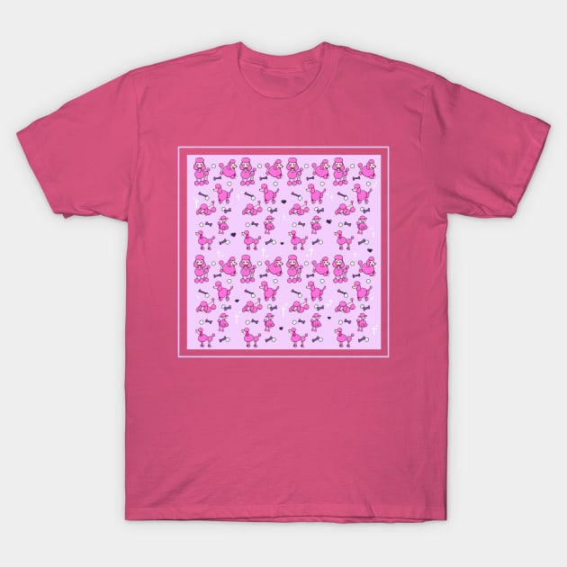 Cute poodles pattern design T-Shirt by Cuteful